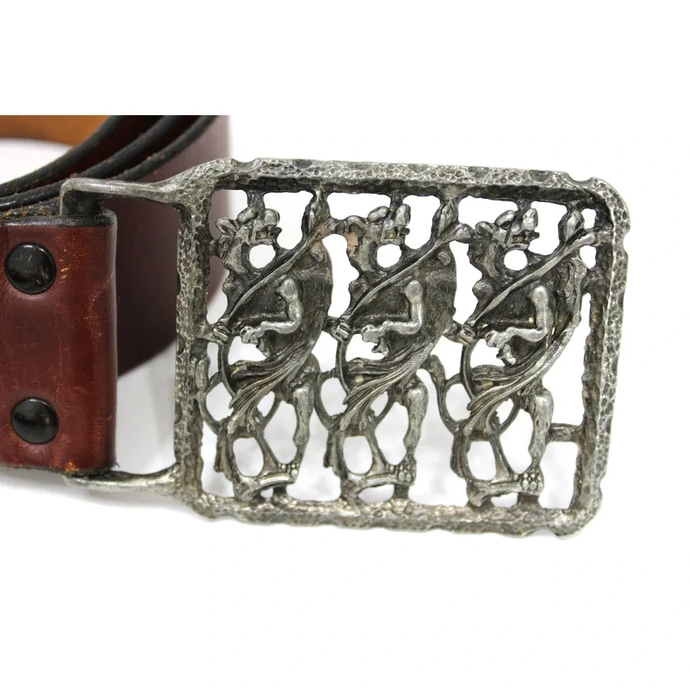 Vintage 60s Synek Belt Buckle Signed by Richard Synek 1969 NYC 37